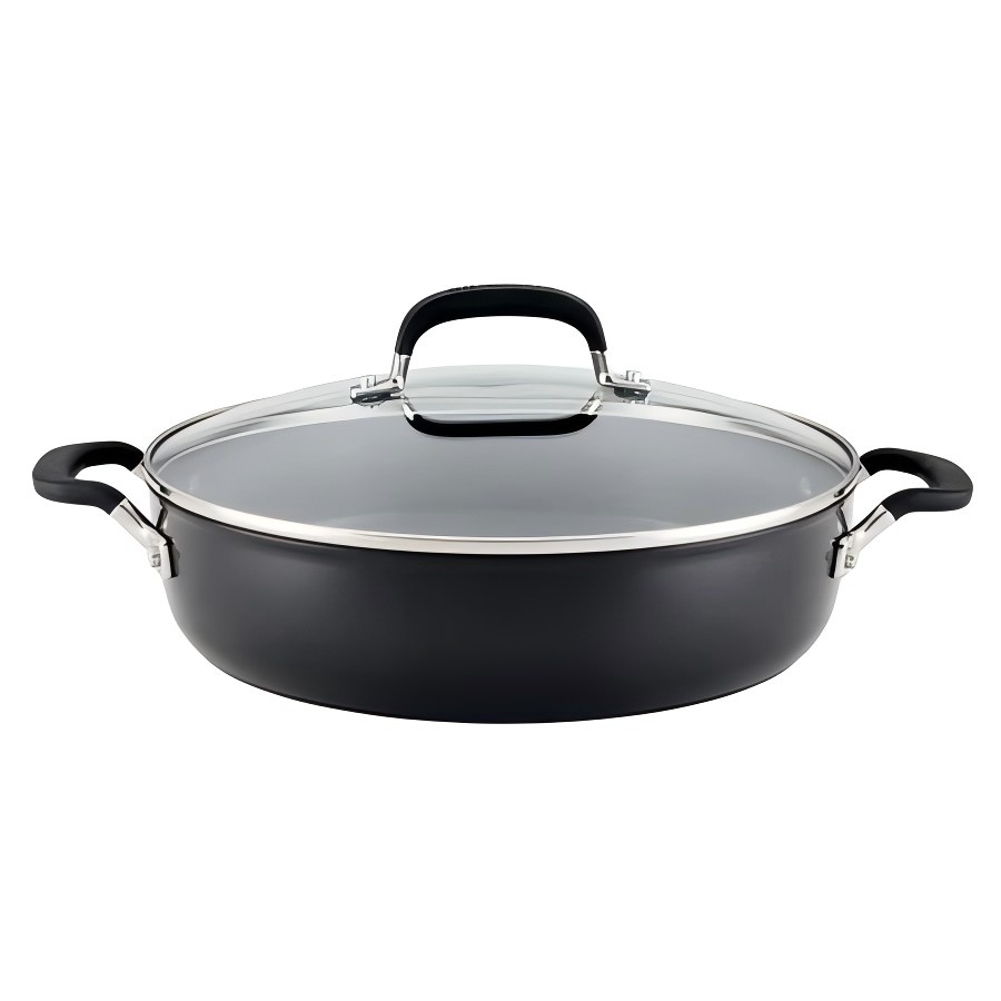 Hard-Anodized Nonstick Pan With Lid