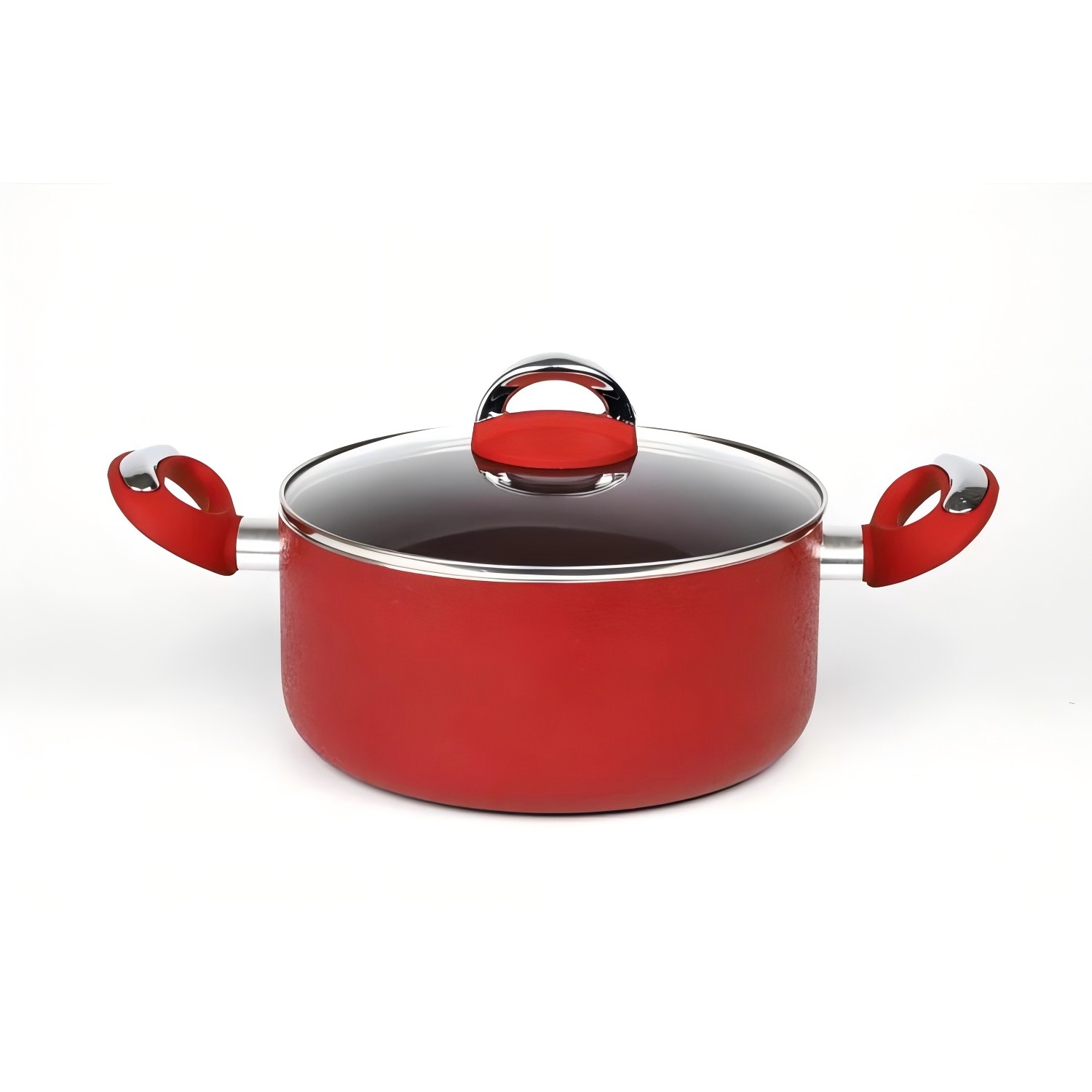 Kitchen Cookware Red Nonstick Coating Aluminum Cooking Pot