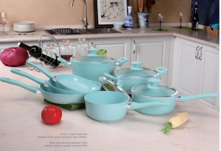 Forged 11pc Marbled Cookware Set