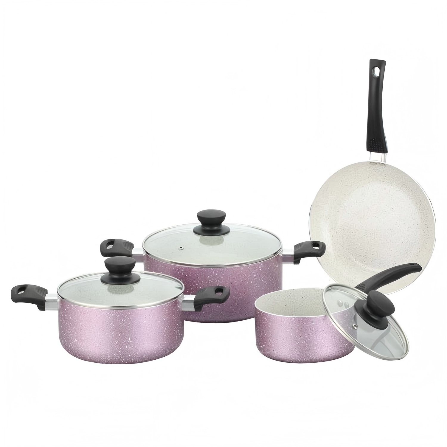 7pcs Dishwasher Safe Ceramic Cookware Set