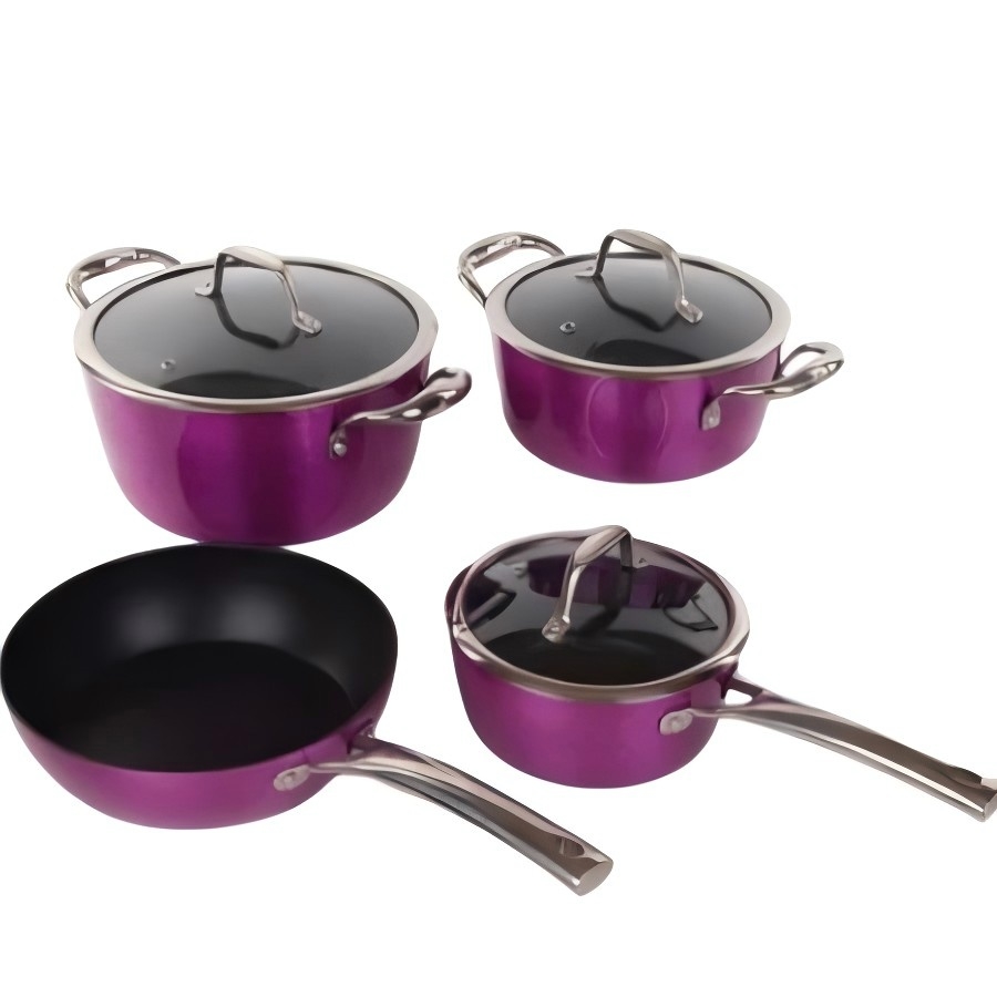 7Pcs Pressed Aluminum Nonstick Cookware Set