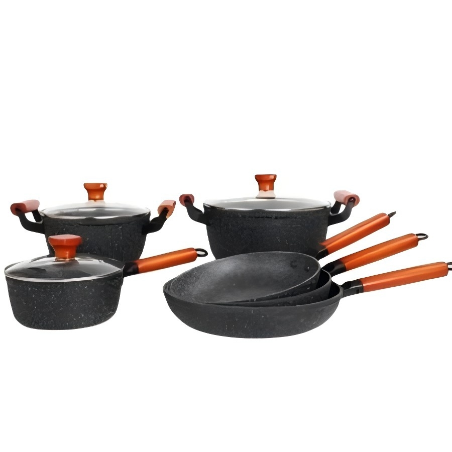 9Pcs Forged Aluminum Black