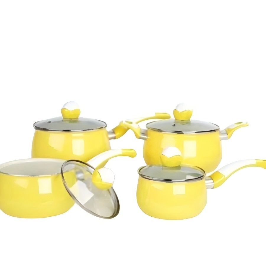 8Pcs Aluminum Belly Shape Cookware Set